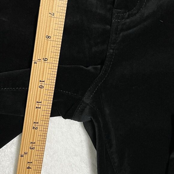 Well Worn Straight Leg Velvet Pants Women's 10/30 Black Stretch Soft NWOT - Picture 8 of 16